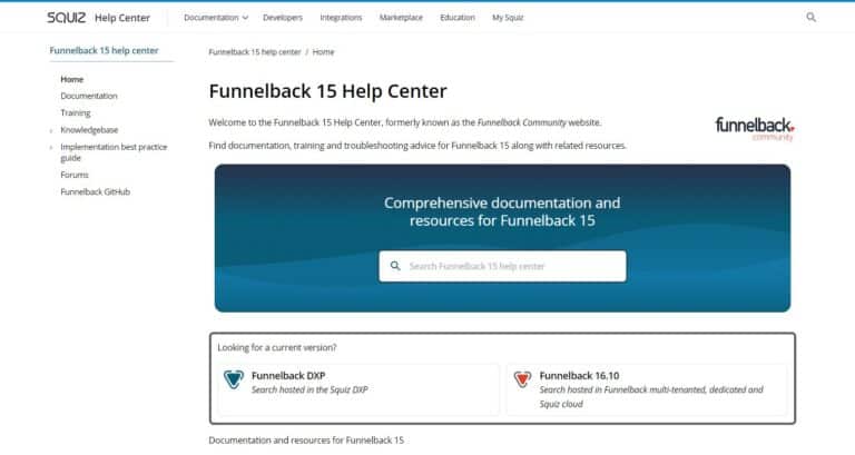 لقطة شاشة لصفحة مدقق funnelback