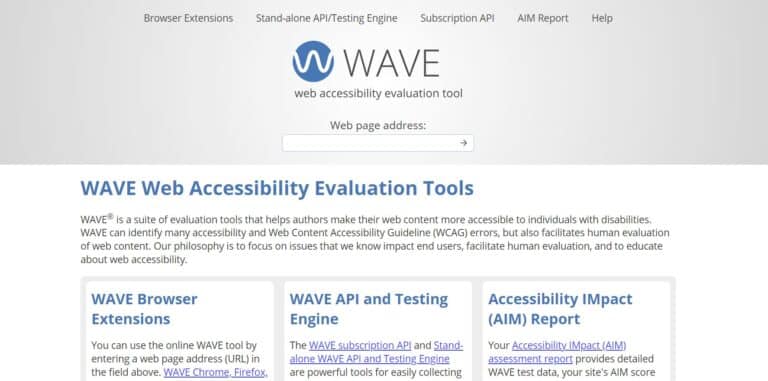 لقطة شاشة لصفحة أداة wave