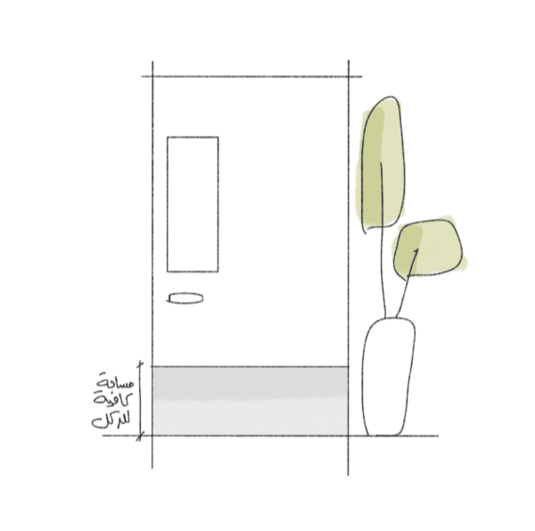 مساحة كافية للركل أسفل الباب